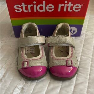 Stride Rite Pink and Gold Kids Dress Shoes